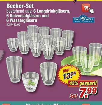 Poco Van Well Becher-set Angebot