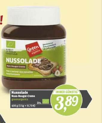 Pro Biomarkt Nussolade Nuss-nougat-creme Greenorganics Angebot