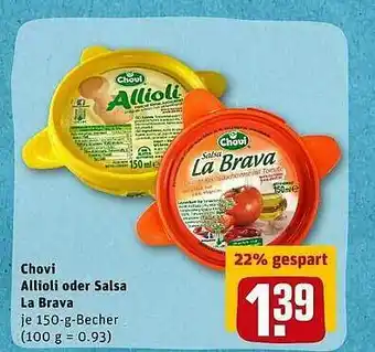 REWE Chovi Allioli Oder Salsa La Brava Angebot