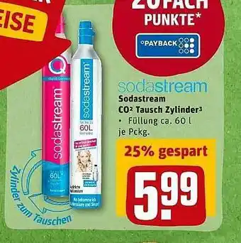 REWE Sodastream CO2 Tausch Zylinder Angebot