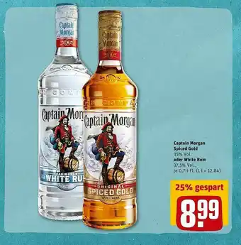 REWE Captain Morgan Spiced Gold Oder White Rum Angebot