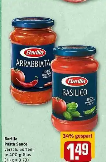 REWE Barilla Pasta Sauce Angebot