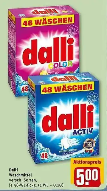 REWE Dalli Waschmittel Angebot