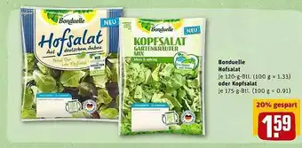 REWE Bonduelle Hofsalat Oder Kopfsalat Angebot