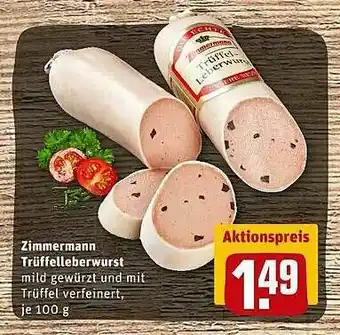 REWE Zimmermann Trüffelleberwurst Angebot