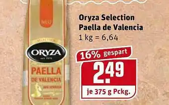 REWE Oryza Selection Paella De Valencia Angebot