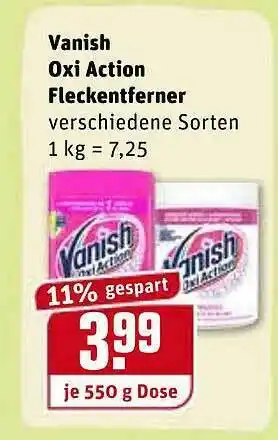 REWE Vanish Oxia Action Fleckentferner Angebot