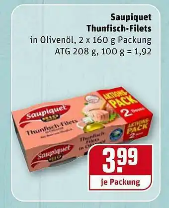 REWE Saupiquet Thunfisch-filets Angebot