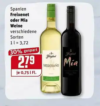 REWE Spanien Freixenet Oder Mia Weine Angebot