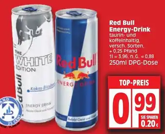 Edeka Red Bull Energy-Drink 250 ml DPG Dose Angebot