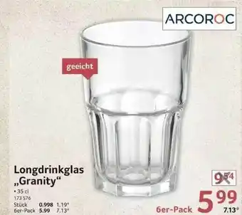 Selgros Arcoroc Longdrinkglas „granity” Angebot