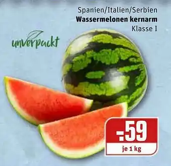 REWE Unverpackt Wassermelonen Kernarm Angebot