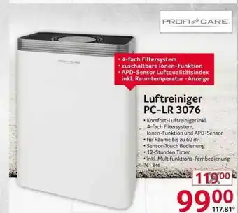 Selgros Profi Care Luftreiniger Pc-lr 3076 Angebot