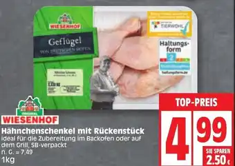 Edeka WIESENHOF Hähnchenschenkel mit Rückenstück 1kg Angebot