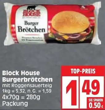 Edeka Block House Burgerbrötchen 280g Packung Angebot