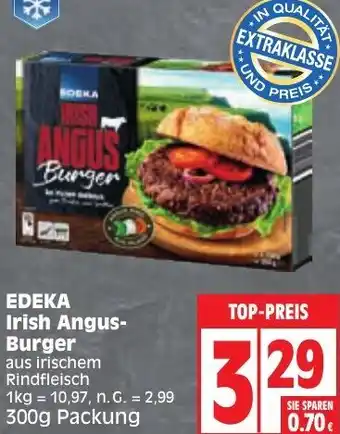 Edeka EDEKA Irish Angus-Burger 300g Packung Angebot