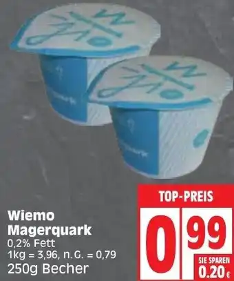 Edeka Wiemo Magerquark 250g Becher Angebot