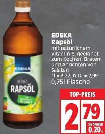 Edeka EDEKA Rapsöl 0,75 L Flasche Angebot