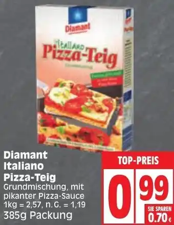 Edeka Diamant Italiano Pizza-Teig 385g Packung Angebot