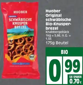 Edeka Huober Original schwäbische Bio-Knusperbrezel 175g Beutel Angebot