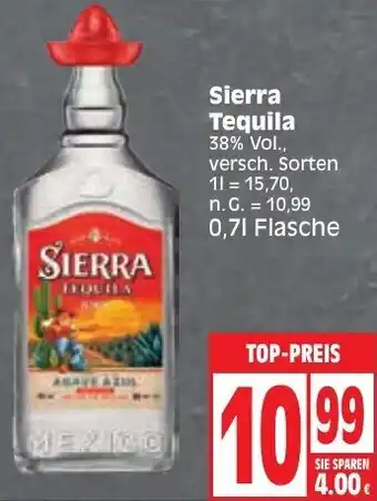 Edeka Sierra Tequila 0,7 L Flasche Angebot