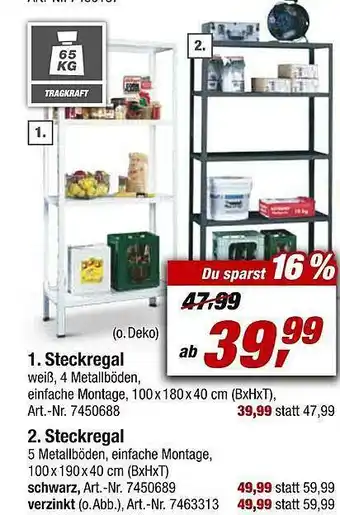 toom Baumarkt Steckregal Angebot