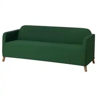 IKEA Linanäs sofaüberzug für 3er-sofa vissle dunkelgrün Angebot