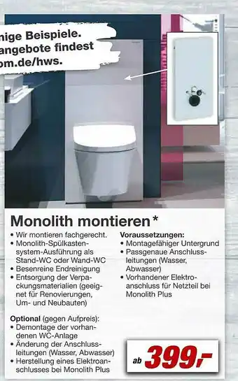 toom Baumarkt Monolith Montieren Angebot