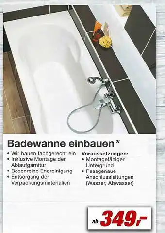 toom Baumarkt Badewanne Einbauen Angebot