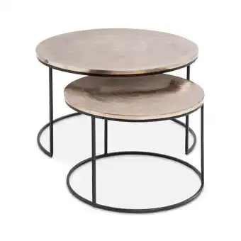 Segmüller Sormani sormani couchtisch-set andria gold aluminium Angebot