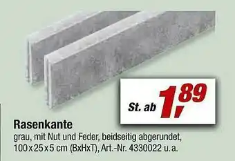 toom Baumarkt Rasenkante Angebot