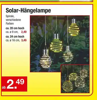 Zimmermann Solar-hängelampe Angebot