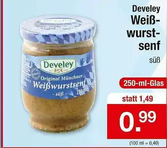 Zimmermann Develey Weißwurstsenf Angebot