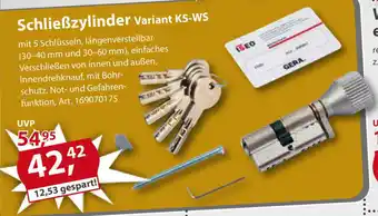 Sonderpreis Baumarkt Schließzylinder Variant K5-WS Angebot