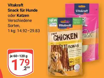 Globus Vitakraft Snack für Hunde oder Katzen 60-120 g Angebot