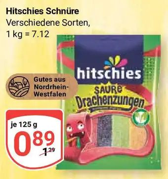 Globus Hitschies Schnüre  125 g Angebot