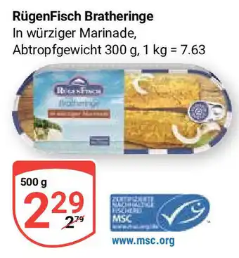 Globus RügenFisch Bratheringe 500 g Angebot