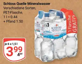 Globus Schloss Quelle Mineralwasser 6 x 1,5 l Angebot