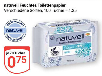 Globus natuvell Feuchtes Toilettenpapier 70 Tücher Angebot