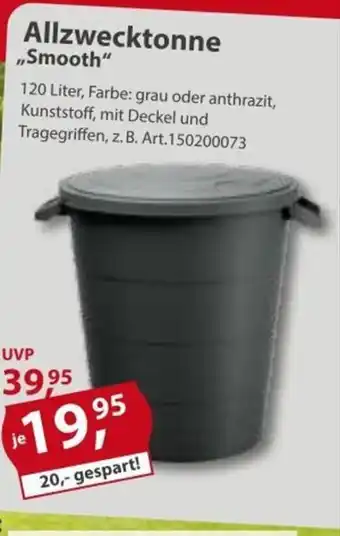 Sonderpreis Baumarkt Allzwecktonne ,,Smooth" 120L Angebot