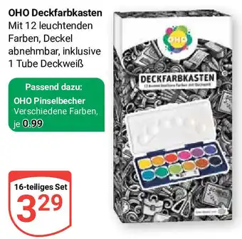 Globus OHO Deckfarbkasten 16-teiliges Set Angebot