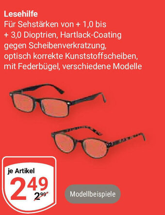 Globus Lesehilfe Angebot