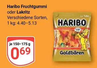 Globus Haribo Fruchtgummi oder Lakritz 150-175 g Angebot