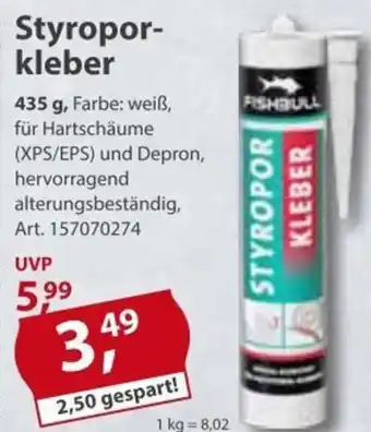 Sonderpreis Baumarkt FISHBULL Styropor-kleber 435g Angebot