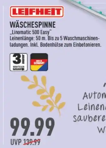 Marktkauf Leifheit Wäschespinne Linomatic 500 Easy Angebot