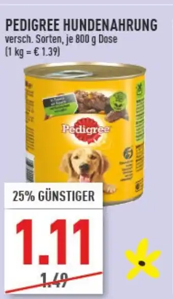 Marktkauf Pedigree Hundenahrung 800g Dose Angebot