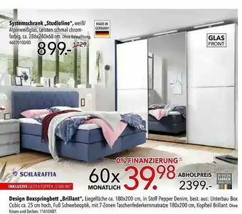 Schaffrath Schlaraffia Dsign Boxspringbett „brillant” Angebot