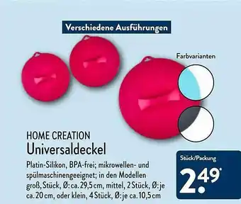 Aldi Nord Home Creation Universaldeckel Angebot