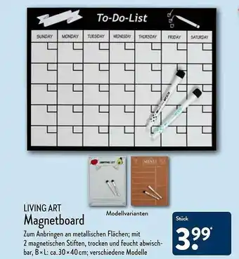 Aldi Nord Living Art Magnetboard Angebot