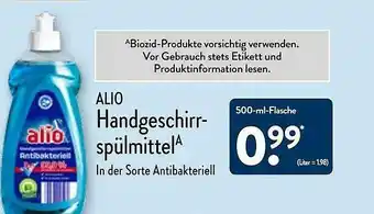 Aldi Nord Alio Handgeschirrspülmittel Angebot